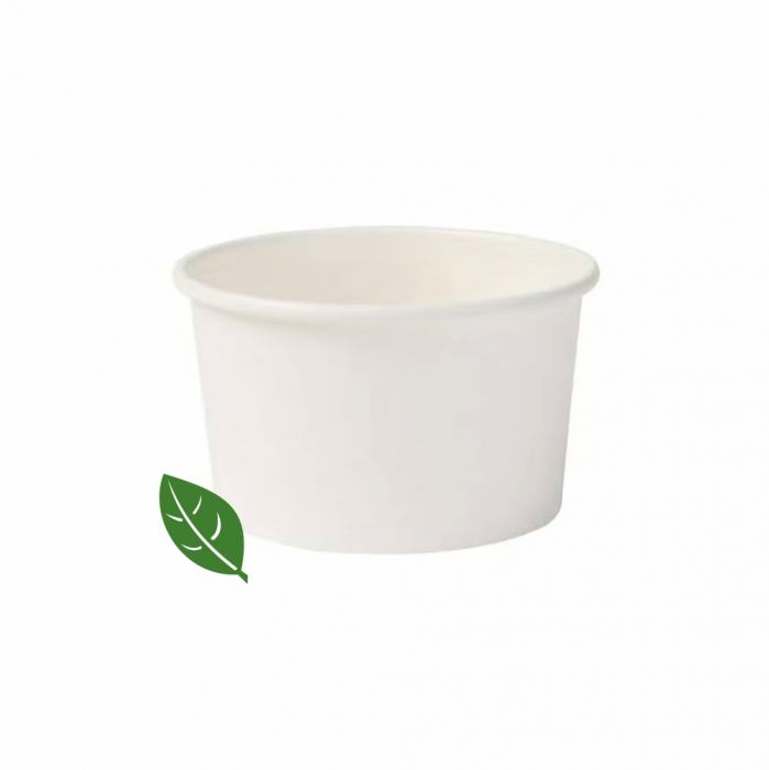 Eisbecher weiß 180ml Kraftpapier/PLA Ø8,5 x 5,0cm für Eisautomaten geeignet